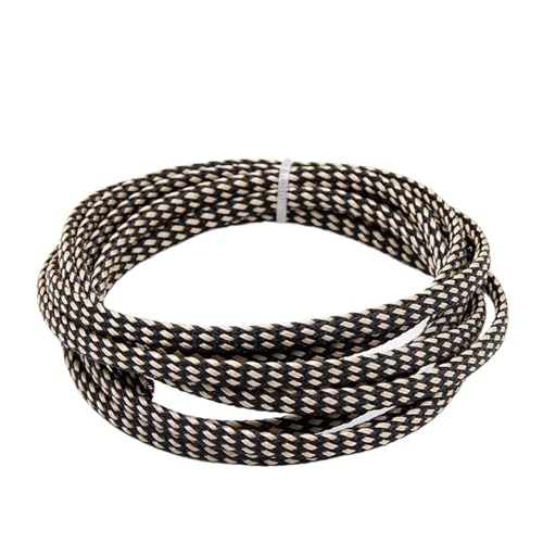 Cable Tidy Sleeve Protector Wire, PET-Geflechtkabelschlauch, mehrfarbig, 2–16 mm, 2 Meter(Gold Black,6MM-2 METERS) von ZBORAVPIX