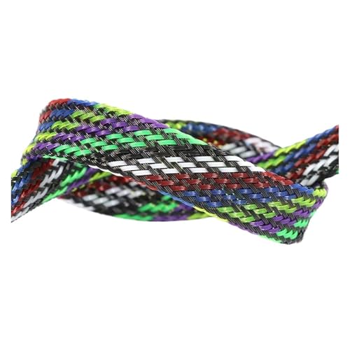 Cable Tidy Sleeve Protector Wire, PET-geflochtene Kabelhülle, mehrfarbig, 6 mm, 1 m oder 10 m(7 Colors,6MM-1METER) von ZBORAVPIX