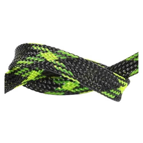 Cable Tidy Sleeve Protector Wire, PET-geflochtene Kabelhülle, mehrfarbig, 6 mm, 1 m oder 10 m(Black UV Yellow,6MM-1METER) von ZBORAVPIX