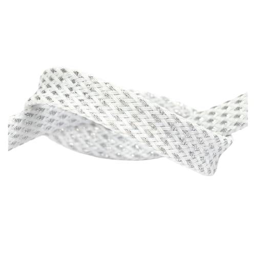 Cable Tidy Sleeve Protector Wire, PET-geflochtene Kabelhülle, mehrfarbig, 6 mm, 1 m oder 10 m(White Silver,6MM-1METER) von ZBORAVPIX
