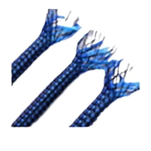 Cable Tidy Sleeve Protector Wire, PP-Baumwolle PET Garn Kabelbaum Ärmel Multicolor 4mm 8mm 12mm(Blue Black,12MM-1METER) von ZBORAVPIX