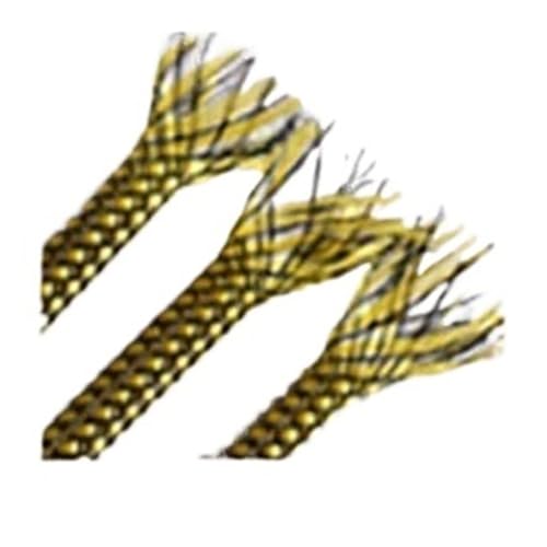 Cable Tidy Sleeve Protector Wire, PP-Baumwolle PET Garn Kabelbaum Ärmel Multicolor 4mm 8mm 12mm(Yellow Black,4MM-1METER) von ZBORAVPIX