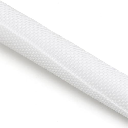 Cable Tidy Sleeve Protector Wire, Selbstschließende geflochtene Kabelmanagementhülle, mehrfarbig, mehrere Größen(White,8MM-5 METERS) von ZBORAVPIX