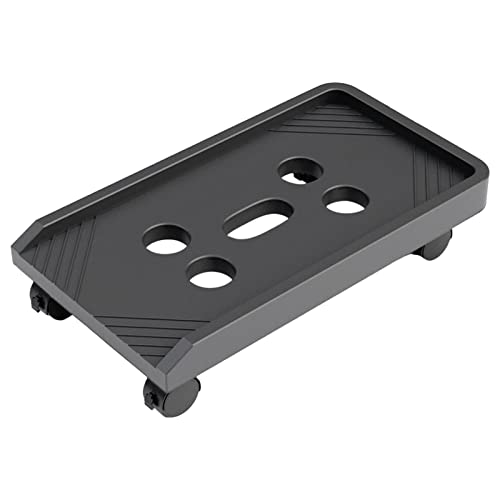 Computer-CPU-Ständer, Halterung CPU-Halter unter dem Schreibtisch mit 4 Rollen for PC-Tower in Schwarz und Weiß(Black 360 Rotating) von ZBORAVPIX