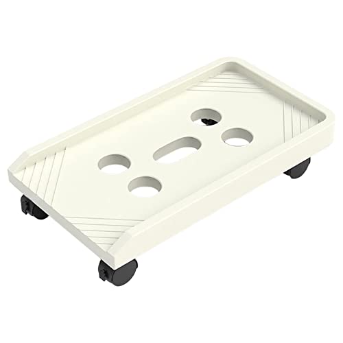 Computer-CPU-Ständer, Halterung CPU-Halter unter dem Schreibtisch mit 4 Rollen for PC-Tower in Schwarz und Weiß(White 360 Rotating) von ZBORAVPIX