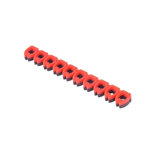 Draht Nummer Etikett Rohr, C-Typ-Kabelmarkierungen, mehrfarbig, 100er- oder 150er-Packung, for 0,5–10 mm Kabelnummernschilder(Red-M-3(6.0mm)) von ZBORAVPIX