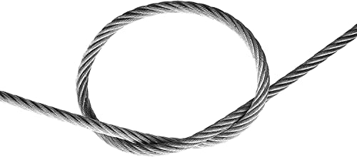 Drahtseil aus rostfreiem Stahl, Edelstahl-Drahtseil 1/8 Zoll 7x7 Stränge for Deck-Geländer-Silber-mehrere Größen(80M/262.5Ft) von ZBORAVPIX