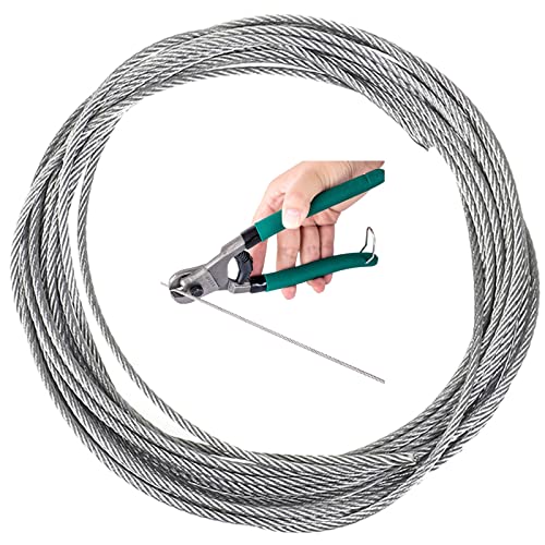 Drahtseil aus rostfreiem Stahl, Edelstahl-Drahtseilkabel 3 mm for Deckgeländer-Treppenverkabelung DIY Silber Mehrere Längen(70M/229.6ft) von ZBORAVPIX