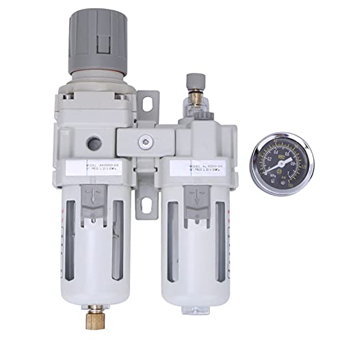 Druckluftfilter-Wasserabscheider, Luftfilterregler, Öl-Wasser-Abscheider, zwei Anschlussgrößen for Luftkompressor-Hochdruckreiniger(AC4010-04) von ZBORAVPIX