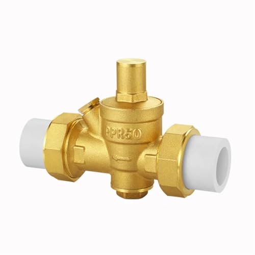 Druckregler Reduzierventil, PPR Messing Druckminderer Ventil for Wasserreiniger Heizung 20-50mm Rohre Gauge Option(Ppr50,Valve Without Gauge) von ZBORAVPIX