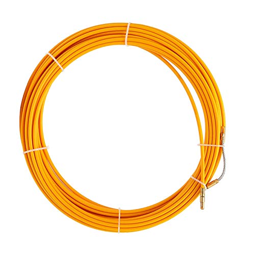 Electrical Wire Threader Puller, Fiberglas Kabel Push Puller Fisch Band 6mm Gelb 5m-30m Duct Rodder Kabel Reel(15m) von ZBORAVPIX