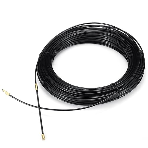 Electrical Wire Threader Puller, Kabel Push Puller Fiberglas Schwarz 3mm x 5m-40m Fisch Band Duct Snake Rodder(5m) von ZBORAVPIX
