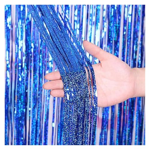 Fransenvorhang Dekorationen Backdrop, Folien-Fransenvorhang, 2er- oder 4er-Pack, mehrfarbig, for Party- und Hochzeitshintergründe(Clear,4Packs) von ZBORAVPIX