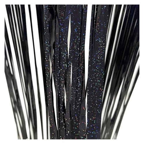 Fransenvorhang Dekorationen Backdrop, Folien-Fransenvorhang, 2er- oder 4er-Pack, mehrfarbig, for Party- und Hochzeitshintergründe(Orange,2Packs) von ZBORAVPIX