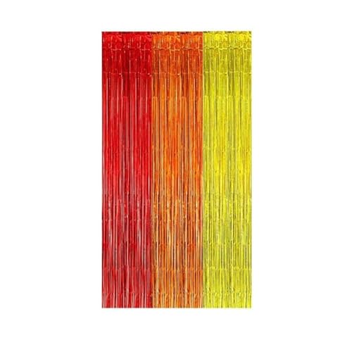 Fransenvorhang Dekorationen Backdrop, Lametta-Fransenvorhänge, 2er-Pack, mehrfarbig, Party-Hintergrund(Color1 2pc) von ZBORAVPIX