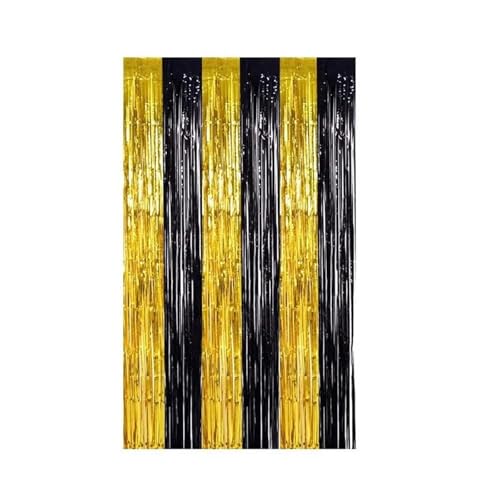 Fransenvorhang Dekorationen Backdrop, Lametta-Fransenvorhänge, 2er-Pack, mehrfarbig, Party-Hintergrund(Color3 2pc) von ZBORAVPIX