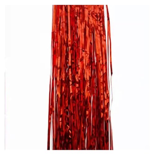 Fransenvorhang Dekorationen Backdrop, Lametta-Vorhänge, 2er-Pack, mehrfarbig(Red) von ZBORAVPIX