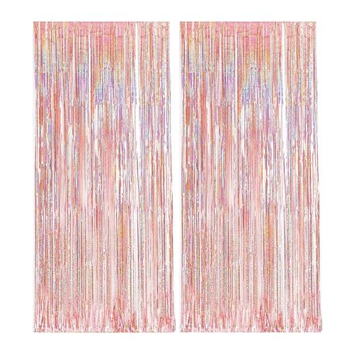 Fransenvorhang Dekorationen Backdrop, Lametta-Vorhänge, 2er-Pack, mehrfarbig, 2 Meter, Party-Dekoration(7) von ZBORAVPIX
