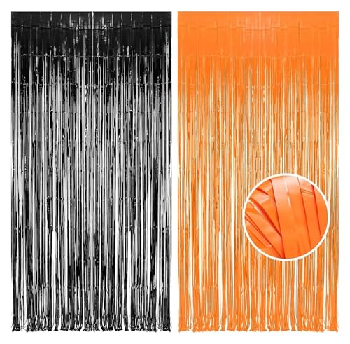 Fransenvorhang Dekorationen Backdrop, Lametta-Vorhang, 6 Stück, 2 m hoch, mit Folienfransen, Party-Hintergrund(Style 25) von ZBORAVPIX