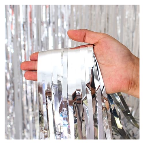 Fransenvorhang Dekorationen Backdrop, Lametta-Vorhang, Hintergrund, mehrfarbig, 1 x 2 m(G) von ZBORAVPIX
