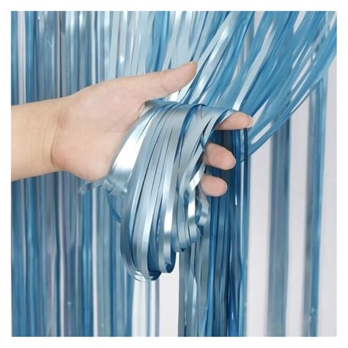 Fransenvorhang Dekorationen Backdrop, Lametta-Vorhang 2er-Pack 1x2m Mehrfarbig(Blue) von ZBORAVPIX