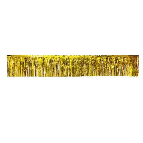 Fransenvorhang Dekorationen Backdrop, Tischrock mit metallischen Fransen, 200 x 30 cm, mehrfarbig(B02) von ZBORAVPIX