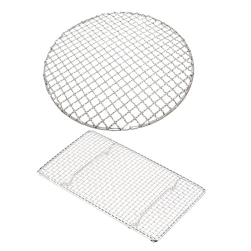 Grill Netz Rack Korb Barbecue, 2 Stück Silber Grillgitter for Outdoor Camping Mehrere Größen Grill Netz Rack Korb Barbecue, 2 Stück Silber Grillgitter for Outdoor Camping Mehrere Größen von ZBORAVPIX