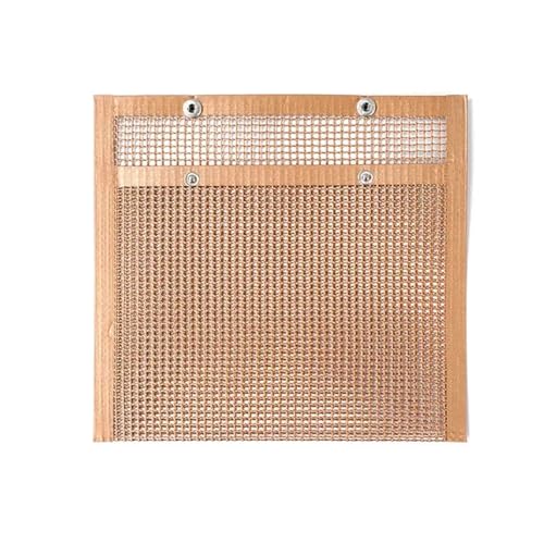 Grill Netz Rack Korb Barbecue， BBQ-Grillnetz, wiederverwendbar, antihaftbeschichtet, Schwarz/Braun, mehrere Größen(22x27cm Brown) von ZBORAVPIX