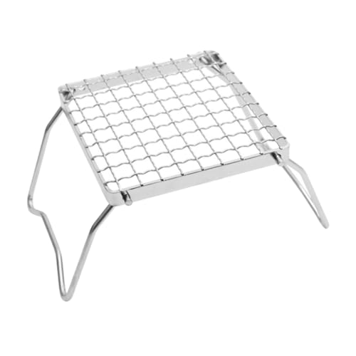 Grill Netz Rack Korb Barbecue， Edelstahl-Grillrost und Outdoor-Kochrahmen for Camping, Wandern, Grillen von ZBORAVPIX