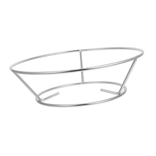Grill Netz Rack Korb Barbecue， Rundes Eckregal aus Edelstahl for Kessel for Kochen und Backen im Freien, silberfarben, 32 x 22 x 9 cm von ZBORAVPIX