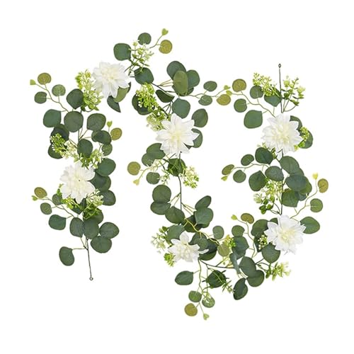 Künstliche Pflanzen Indoor, Künstliche Eukalyptus-Gypsophila-Rattan-Hängeranke aus Seide, Weiß, 180 cm Künstliche Pflanzen Indoor, Künstliche Eukalyptus-Gypsophila-Rattan-Hängeranke aus Seide, Weiß, 180 cm von ZBORAVPIX