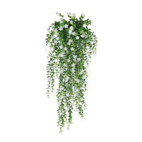 Künstliche Pflanzen Indoor， Packung mit 3 künstlichen Blumen-Efeu-Reben, mehrfarbige Hängepflanzen for die Inneneinrichtung(1pc White) von ZBORAVPIX