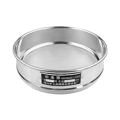 Labor-Standard-Prüfsieb, 20 cm Edelstahl-Testsieb 1–1000 Mesh for die Mehlprobenahme im Labor mit Stanzrahmen(150mesh 0.1mm) von ZBORAVPIX