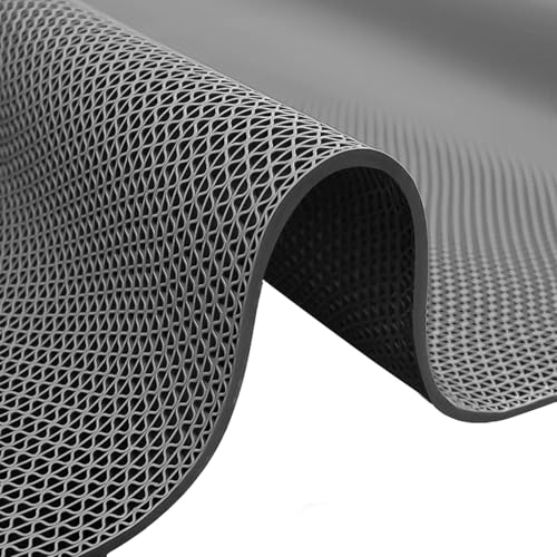 PVC Drainage Boden Gummimatte, Frei zuschneidbare PVC-Außenpool-Rutschmatte, Blau, mehrere Größen, 12 Stück(Grey,90x400x0.5cm) von ZBORAVPIX
