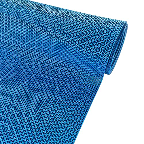 PVC Drainage Boden Gummimatte, PVC-Drainage-Antirutschmatte, Rolle, Blau, mehrere Größen, zuschneidbar(120cmx200cm) von ZBORAVPIX