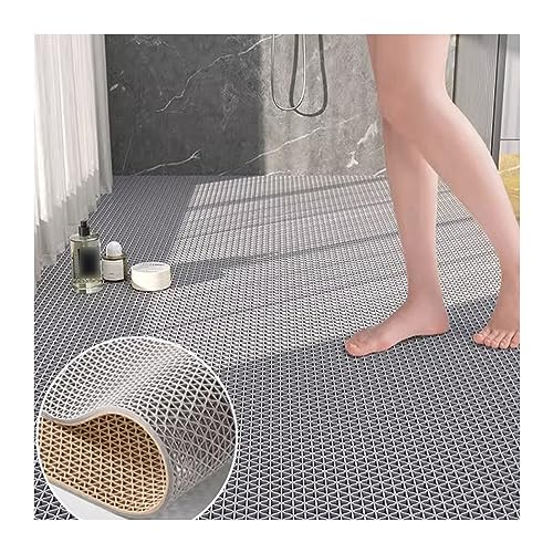 PVC Drainage Boden Gummimatte, PVC-Drainage-Bodenmatte for Nassbereiche, mehrfarbig, mehrere Größen(C,120 x 80 cm (Rectangular)) von ZBORAVPIX