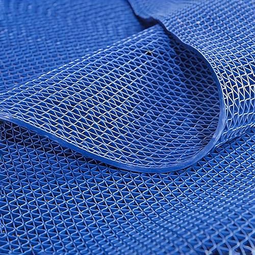 PVC Drainage Boden Gummimatte, PVC-Drainagematte, rutschfest, Netz, hohl, Rolle, mehrfarbig, mehrere Größen(Blue,90x500cm) von ZBORAVPIX