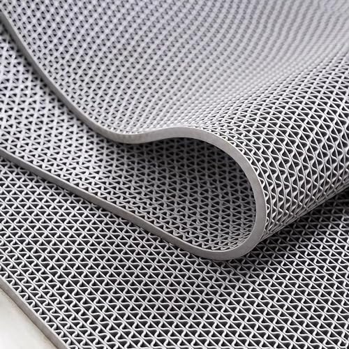 PVC Drainage Boden Gummimatte, PVC-Drainagematte, rutschfest, Netz, hohl, Rolle, mehrfarbig, mehrere Größen(Grey,120x150cm) von ZBORAVPIX