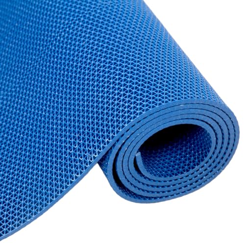PVC Drainage Boden Gummimatte, PVC-Drainagematte in S-Form, hohl, for Nassbereiche, mehrfarbig, mehrere Größen(Blue,90x500x0.5cm) von ZBORAVPIX