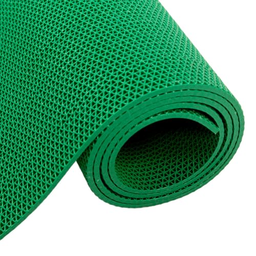 PVC Drainage Boden Gummimatte, PVC-Drainagematte in S-Form, hohl, for Nassbereiche, mehrfarbig, mehrere Größen(Green,90x100x0.5cm) von ZBORAVPIX