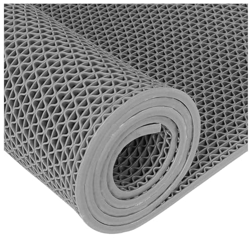 PVC Drainage Boden Gummimatte, PVC-Entwässerungs-Bodenmatte, rutschfeste Teppichmatte, mehrfarbig, mehrere Größen, 5 mm dick(Grey,90x300cm) von ZBORAVPIX