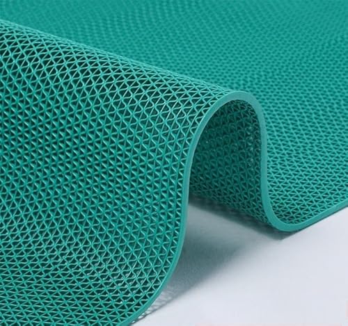 PVC Drainage Boden Gummimatte, PVC-Entwässerungsmatte for den Innen- und Außenbereich, mehrfarbig, mehrere Größen, 5 mm dick(Green,120x800CM/3.9x26.2FT) von ZBORAVPIX