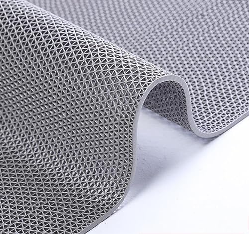 PVC Drainage Boden Gummimatte, PVC-Entwässerungsmatte for den Innen- und Außenbereich, mehrfarbig, mehrere Größen, 5 mm dick(Grey,160x600CM/5.2x19.7FT) von ZBORAVPIX