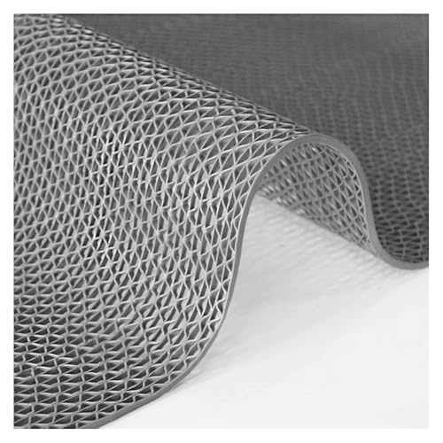 PVC Drainage Boden Gummimatte, PVC-Mesh Hollow Drainage Floor Mat For Commercial Nassbereiche Multicolor Mehrfache Größen(Grey,0.9x1m/3x3.3FT) von ZBORAVPIX