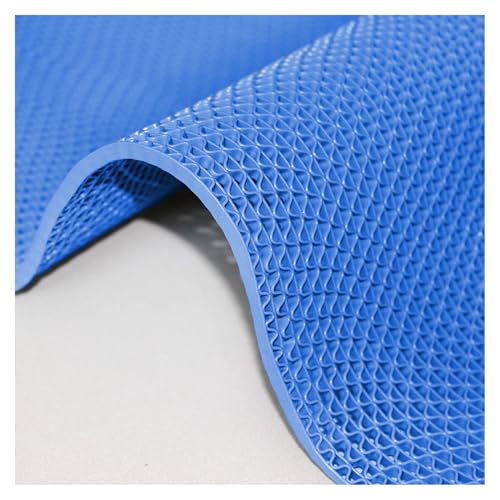 PVC Drainage Boden Gummimatte, PVC-Wasser-Entwässerung rutschfeste Bodenmatte 4.5mm Multicolor Mehrfache Größen(Blue,0.9x1m/3x3.3FT) von ZBORAVPIX