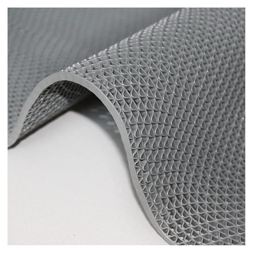 PVC Drainage Boden Gummimatte, PVC-Wasser-Entwässerung rutschfeste Bodenmatte 4.5mm Multicolor Mehrfache Größen(Grey,0.9x3m/3x10FT) von ZBORAVPIX