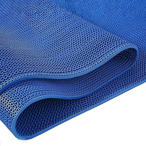 PVC Drainage Boden Gummimatte, Rutschfeste Drainagematte aus PVC, 5 mm dick, mehrfarbig, mehrere Größen(Blue,120x500cm) von ZBORAVPIX