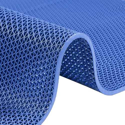 PVC Drainage Boden Gummimatte, Rutschfeste PVC-Entwässerungsmatte, mehrfarbig, mehrere Größen, 5,5 mm Dicke(Blue,2" x 3" (Square)) von ZBORAVPIX
