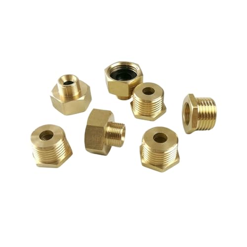 Reduzierstück Sechskantbuchse Innengewinde Adapter 1pc Messing Kupplung Armaturen Ungleiche Gewinde G1/2-zoll 3/8-zoll 9/16-zoll Mehrere Größen(A8) von ZBORAVPIX