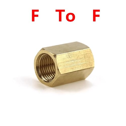 Reduzierstück Sechskantbuchse Innengewinde Adapter 2er-Pack Messing-BSP-Adapter mit Innen- und Außengewinde for Größen von 1/8" bis 1"(F to F,BSP1-BSP1/2) von ZBORAVPIX